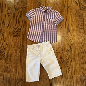 Ikks Shirt And Shorts Outfit Bundle Size 6